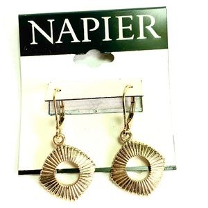 Napier Gold Dangle Earrings